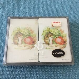Vintage Hoyle Beatrix Potter Timmy- Willie Mouse Playing Cards Canasta